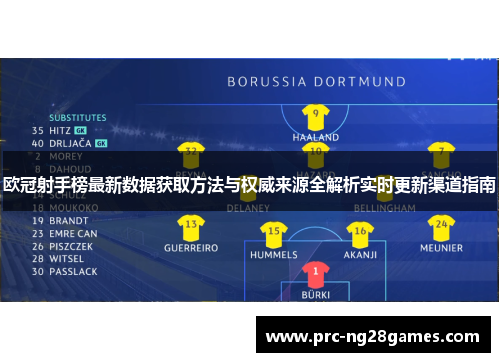 欧冠射手榜最新数据获取方法与权威来源全解析实时更新渠道指南